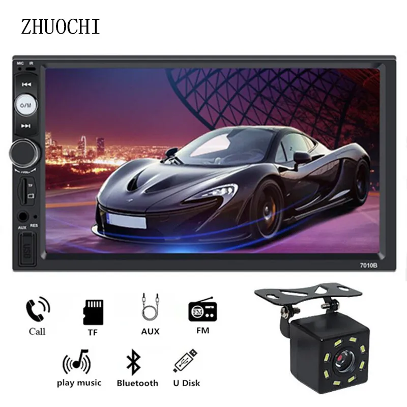 

Автомагнитола 2DIN с сенсорным экраном 7 дюймов, стерео, Bluetooth, mp5-плеер, FM-радио, аудио приемник, поддержка SD/USB/AUX, камера заднего вида