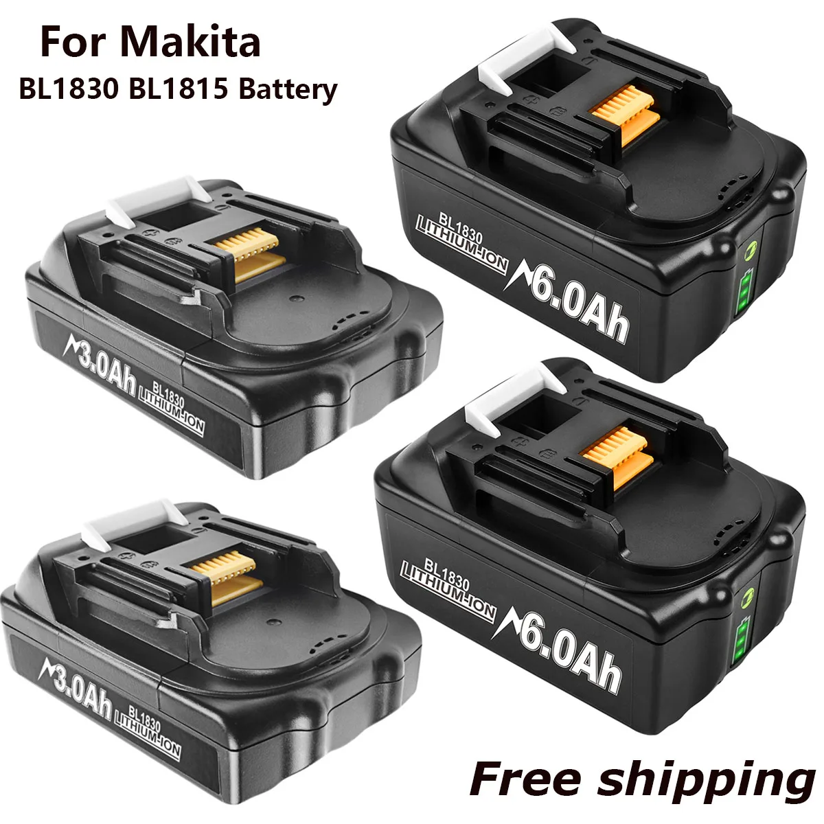 Аккумуляторная батарея BL1830 18 в 6000 мАч литий-ионная для Makita BL1840 BL1850 BL1860 BL1860B LXT 400 L70 -