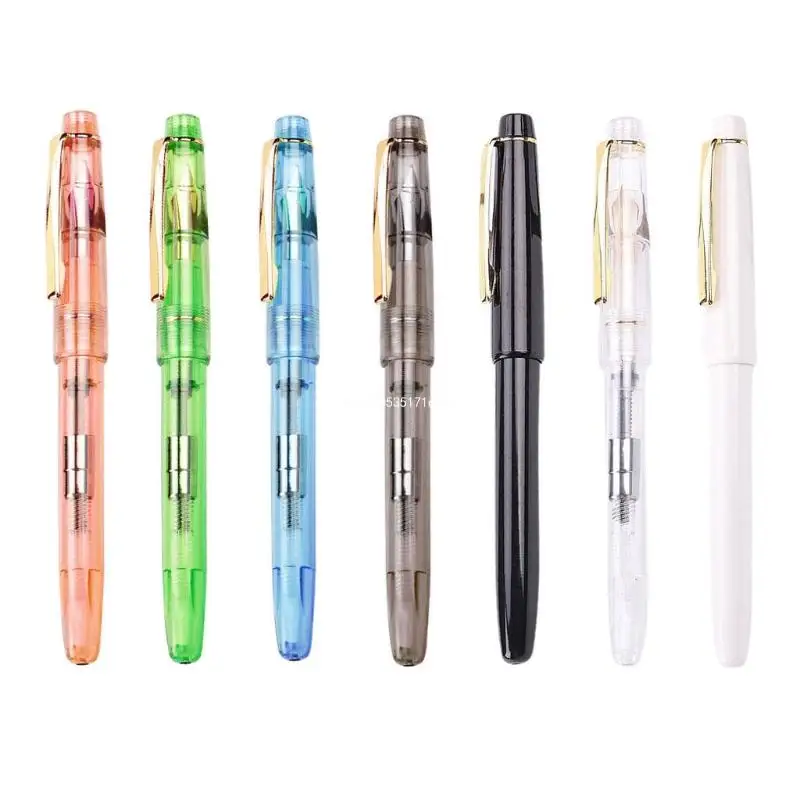 

Прочная перьевая ручка, прозрачный корпус, 0,5 мм, тонкое перо, ручка для письма, школьные канцелярские принадлежности для