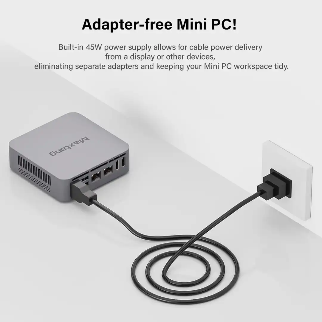 Maxtang Nas N100 Мини-ПК 2LAN Intel 12-й DDR4 16G 500G PCIe3.0 M.2 SSD Предварительно установленный Windows11 WIFI5