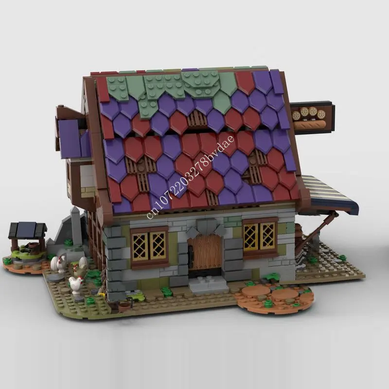 

1559PCS MOC Modular Medieval Bakery based street view Model Building Blocks Technology Bricks DIY Creative Assembly Toys Gifts