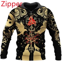2021 new brand clothes viking fashion zipper shirt 3d printing mens hooded sweater unisex jacket casual streetwear wjr 28