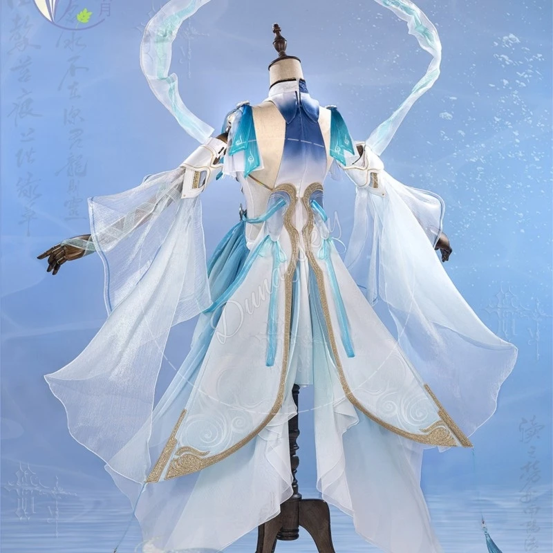 Фото Костюм для косплея Wuthering Waves Qingxiao Dream State Lord, полный комплект, наряд игрового персонажа для Comic Con, Хэллоуина, фотосессий, элегантный №3