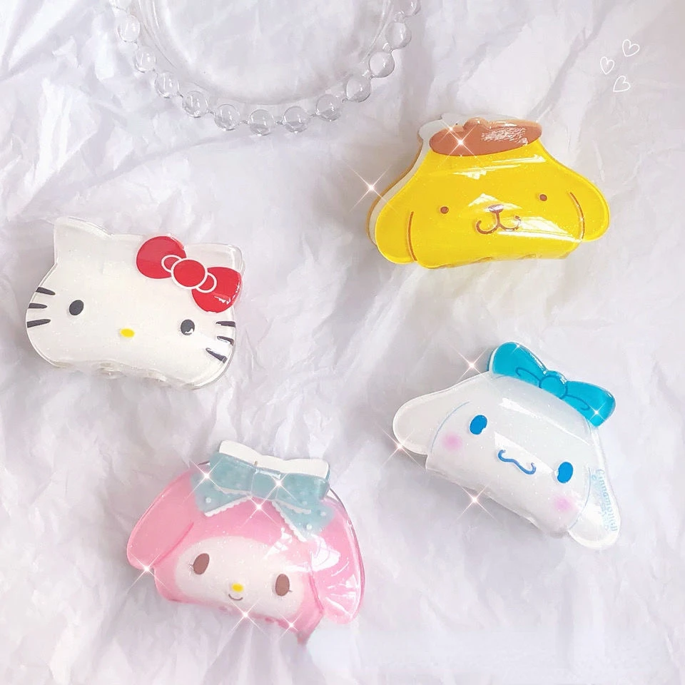 

Hello Kitty Cartoon Hairpin Sanrio Cinnamoroll Melody Clow Cute Grip Side Clip Bangs Clip