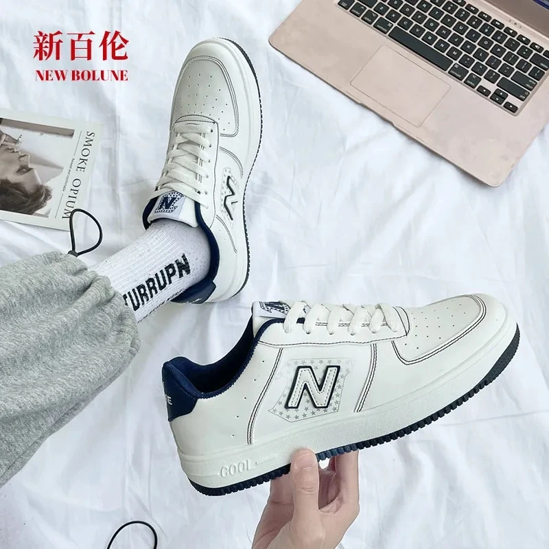 NEW BOLUNE trend latest men's and women's small white shoes, sports shoes, lovers' shoes, casual shoes, male and female student