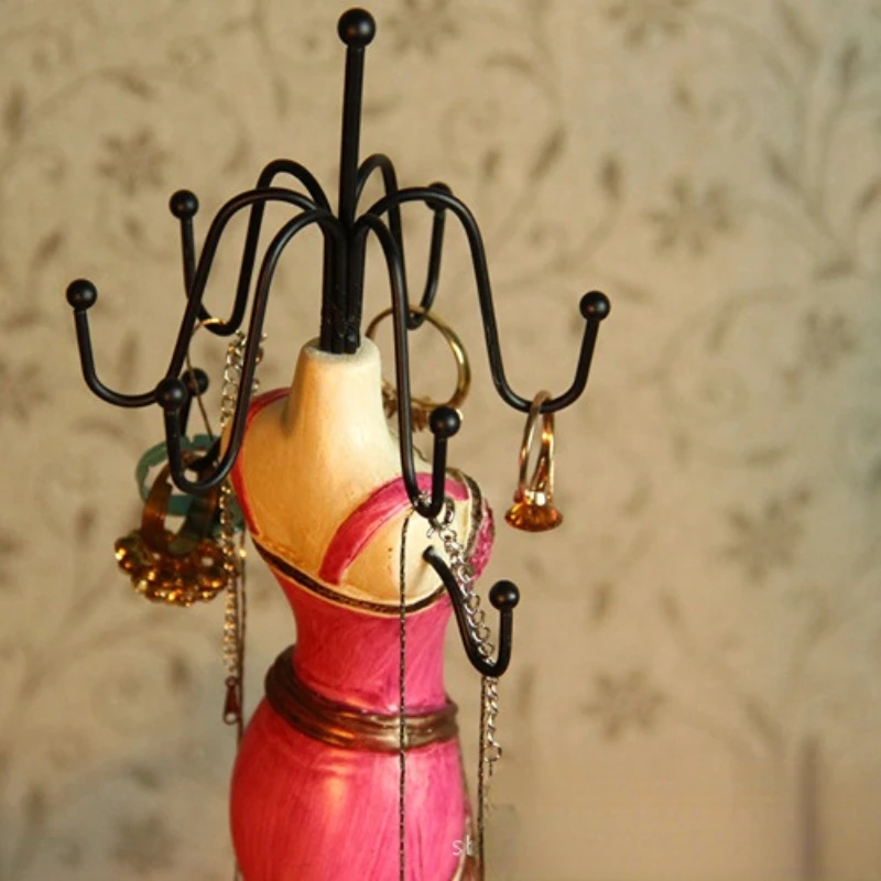 Royal Family Princess Style Jewelry Stand Holder Mannequin Earrings Necklace Display Organizer Evening Gown Jewelry Display Rack