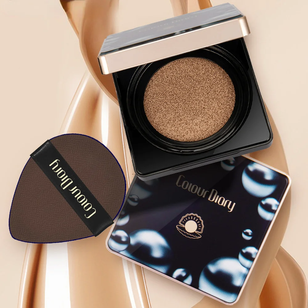 

COLOUR DIARY Black Pearl Magic Cube Air Cushion BB Cream Concealer Moisturizing Waterproof Long-lasting No Makeup Facial Makeup