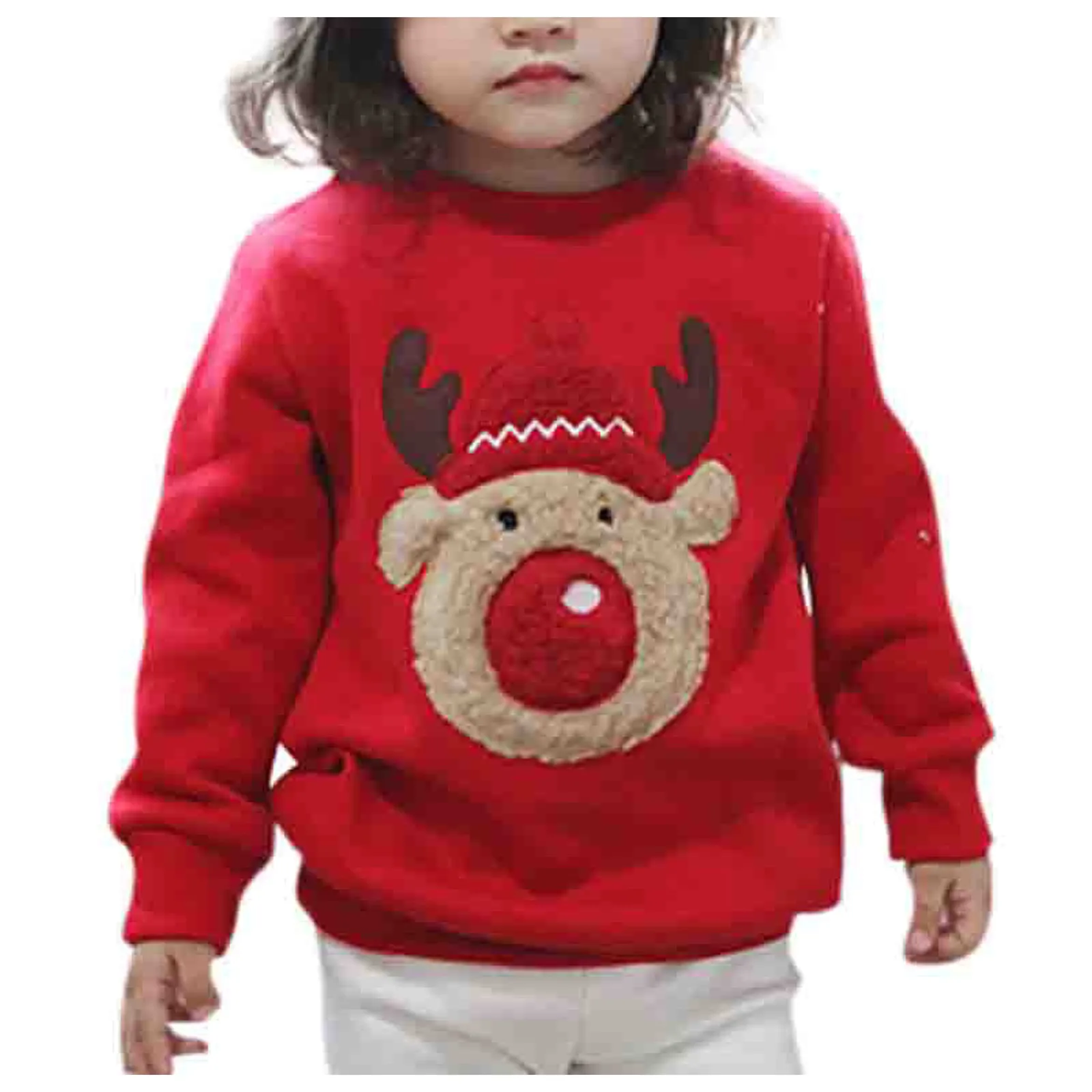 

Toddler Baby Long Sleeve Sweater Top Blouse Print Christmas Long Sleeve Deer Tops Soft 5 And under Junior Size Clothes for Girl