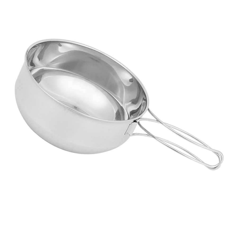 

1Pc Hiking Cooking Gear Stainless Steel Pot Camping Cooking Supplies Outdoor Picnic Pot Backpacking Bowl Camping Cookware