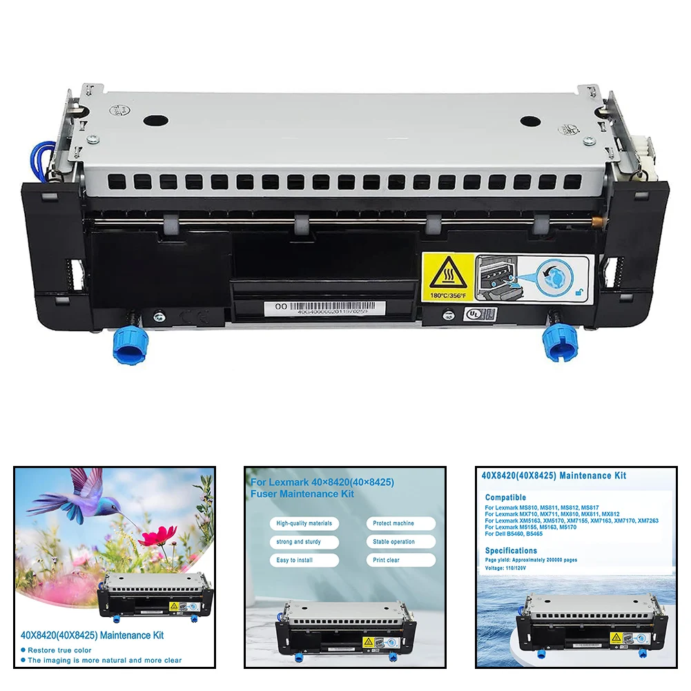Фото Блок термозакрепления 40X8420 40X8425 для Lexmark MS810 MX710 MX810 MX811 MX812, 110В 220В, ресурс 200 тыс. страниц, простая установка №3