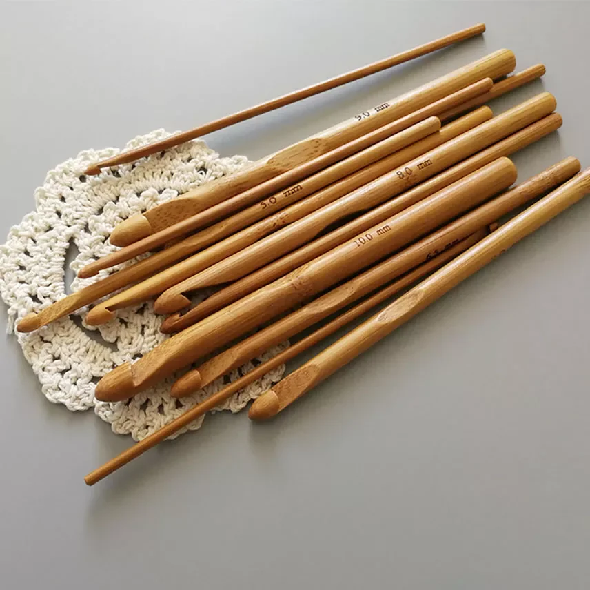

1/12pcs/set Bamboo Crochet Hook Knitting Needles Sewing Threads for Crochet For Knitting Tools For Knitting Yarn Craft Supplies