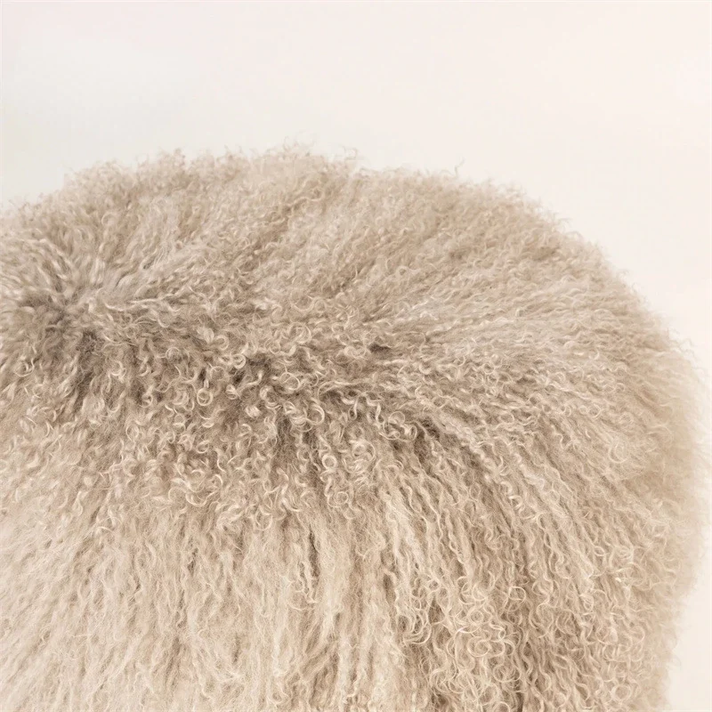 Скандинавская круглая скамейка Boucl é красная флисовая обувь ins из ягненка для