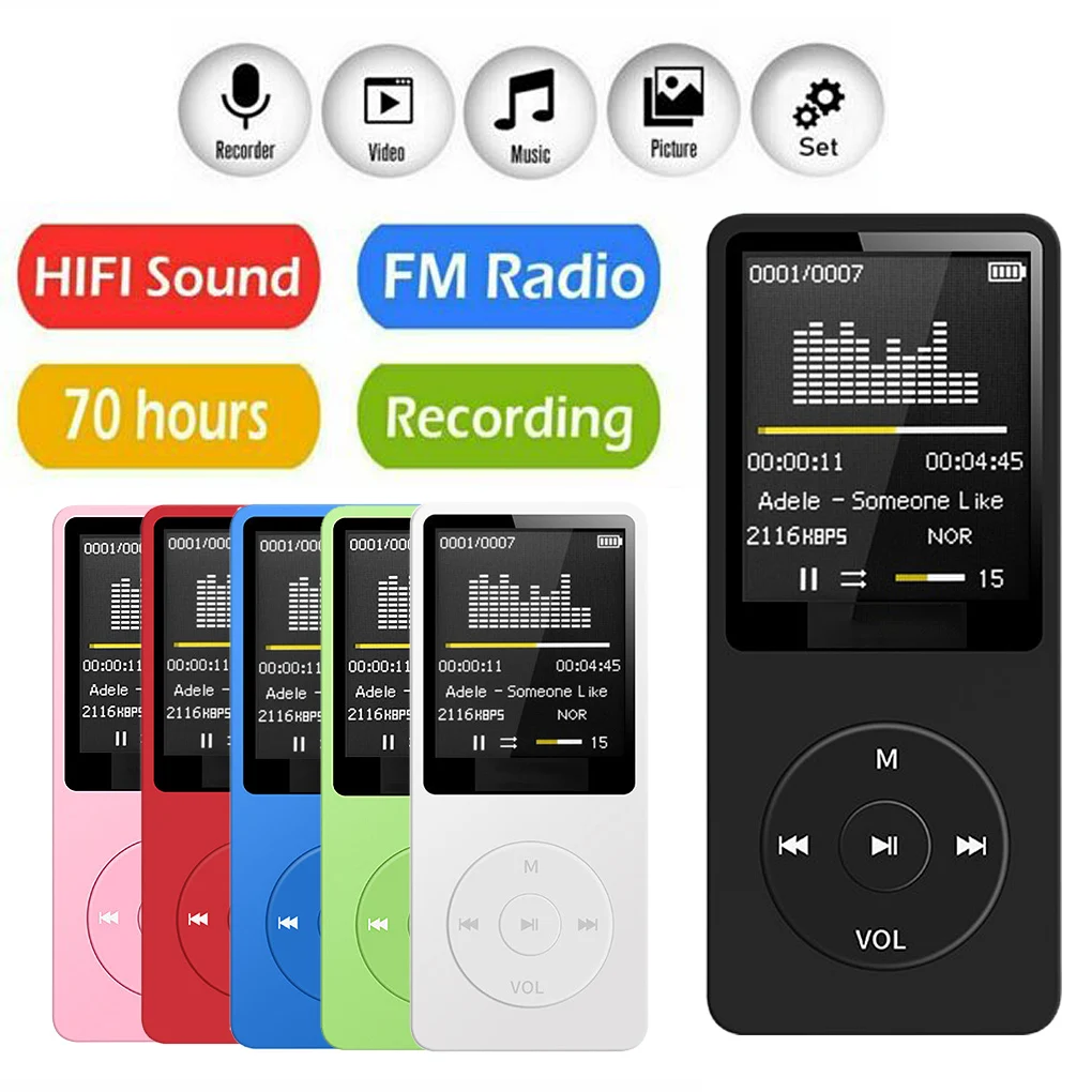 Портативный мини USB Flash LCD цифровой MP3-плеер с поддержкой флеш-памяти 64 ГБ TF слот