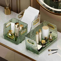 storage box light luxury wear resistant coverless u shaped large open large capacity diamond pattern transparent