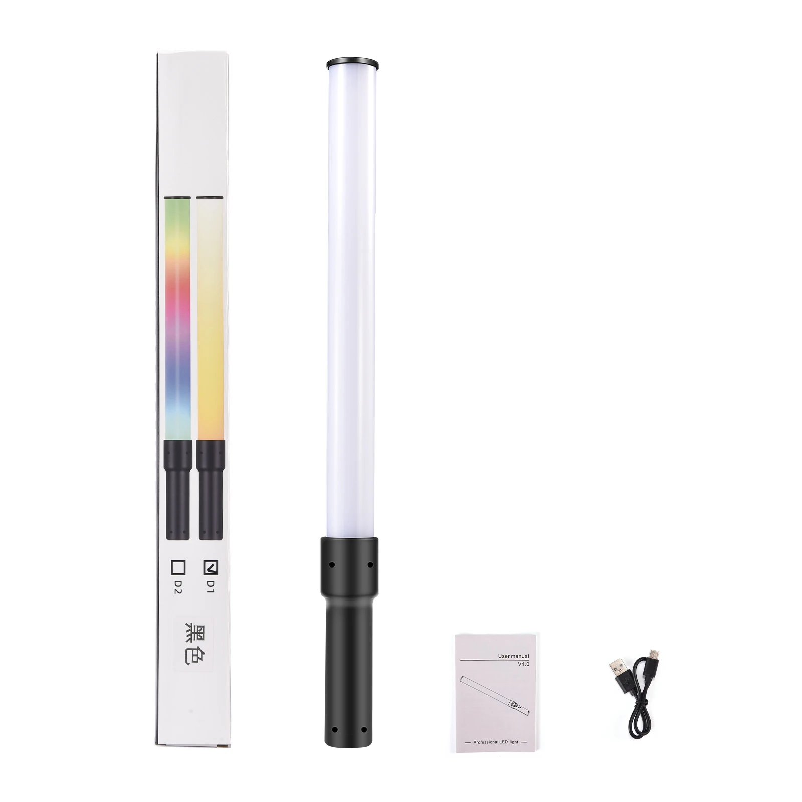 

Handheld LED Fill Light USB Rechargable Photography Lighting LED Video Light Wand Adjustable Flash Light Bi-color Selfie Lamp