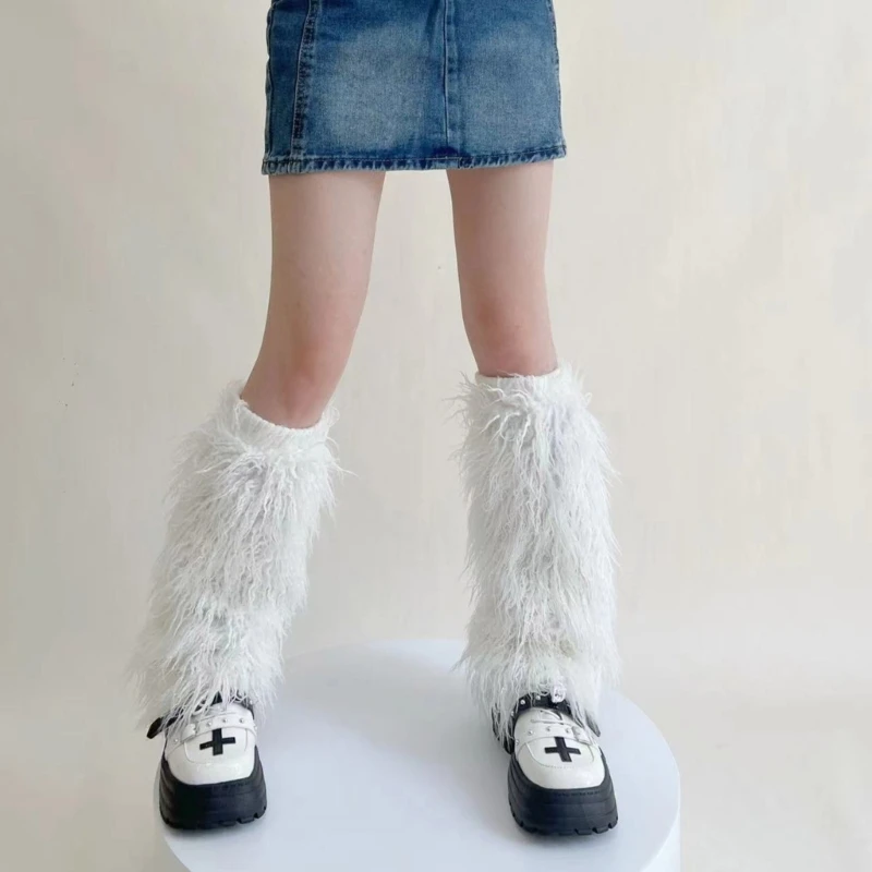

Leg Warmers Long Leg Socks Footless Legging Knee Socks Leggings Japanese Knee Socks Legs Cover Plush Material for Girls MXMA