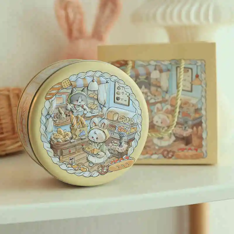 Круглая жестяная коробка для хранения lyybx