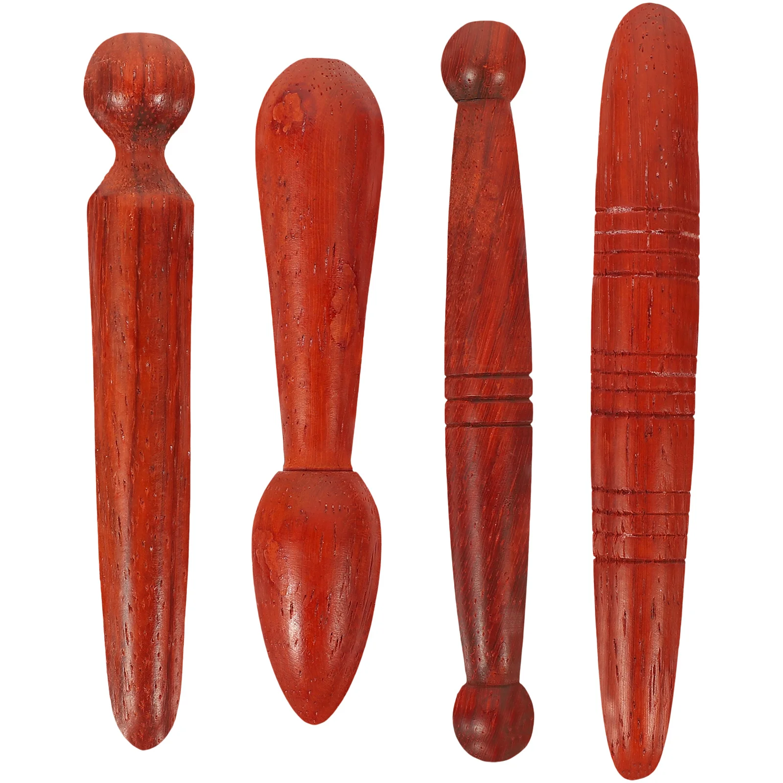 

4 Pcs Acupuncture Stick Hand Massager Tool Feet Wood Wooden Pen Tools Foot Face Male