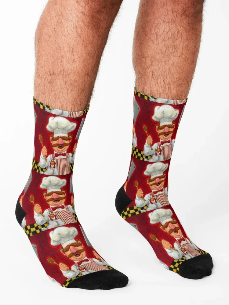 Шведский шеф-повар борк носки с аниме и принтом противоскользящие футбольные