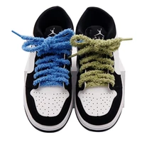 1 pair bold round shoelaces plush round shoelaces 6 5mm premium fluff soft caterpillar shoe laces for sneakers sports shoes