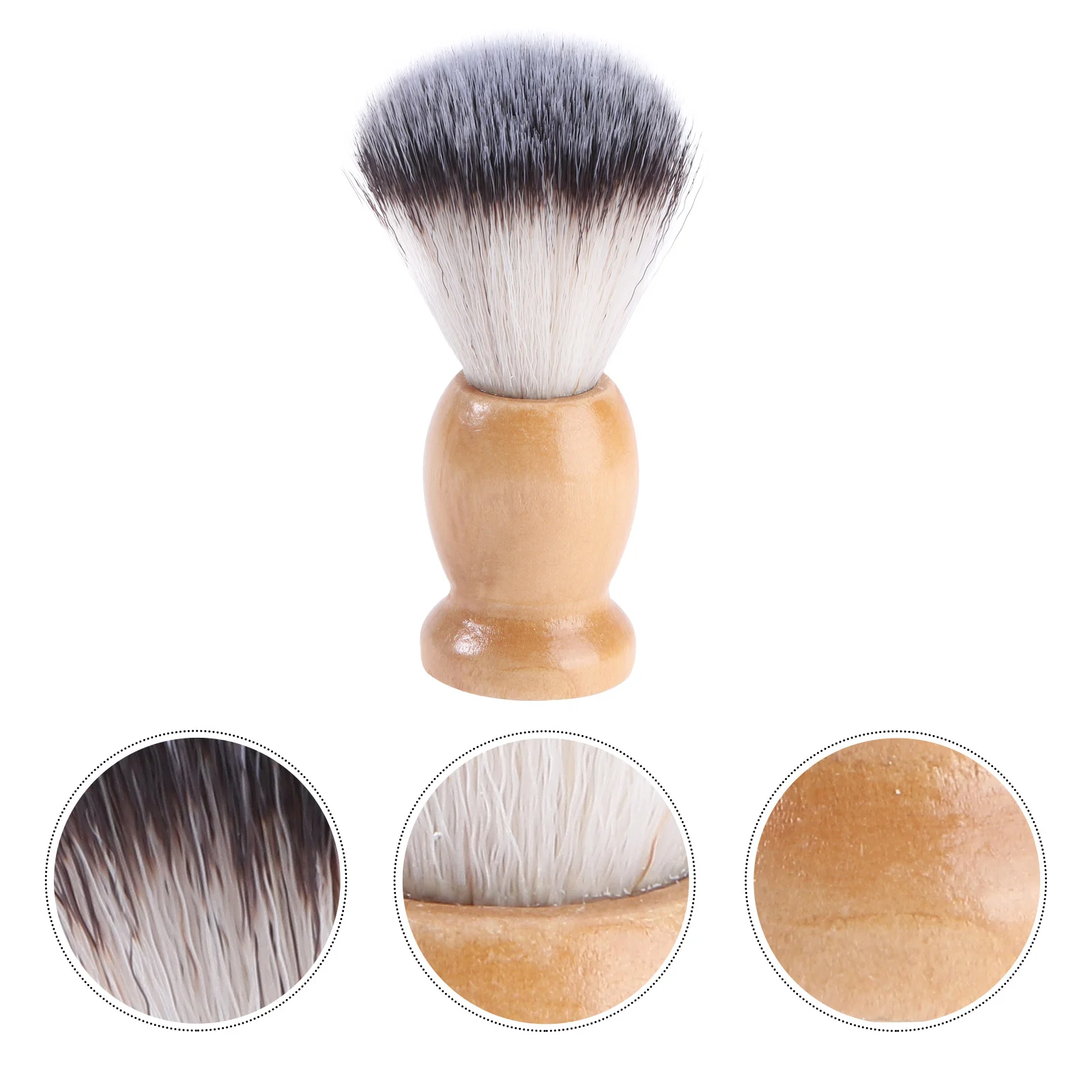

Barber Brush Duster Portable Nylon Handle Shaving Brush Mustache Brush Accessories for Male 1PC