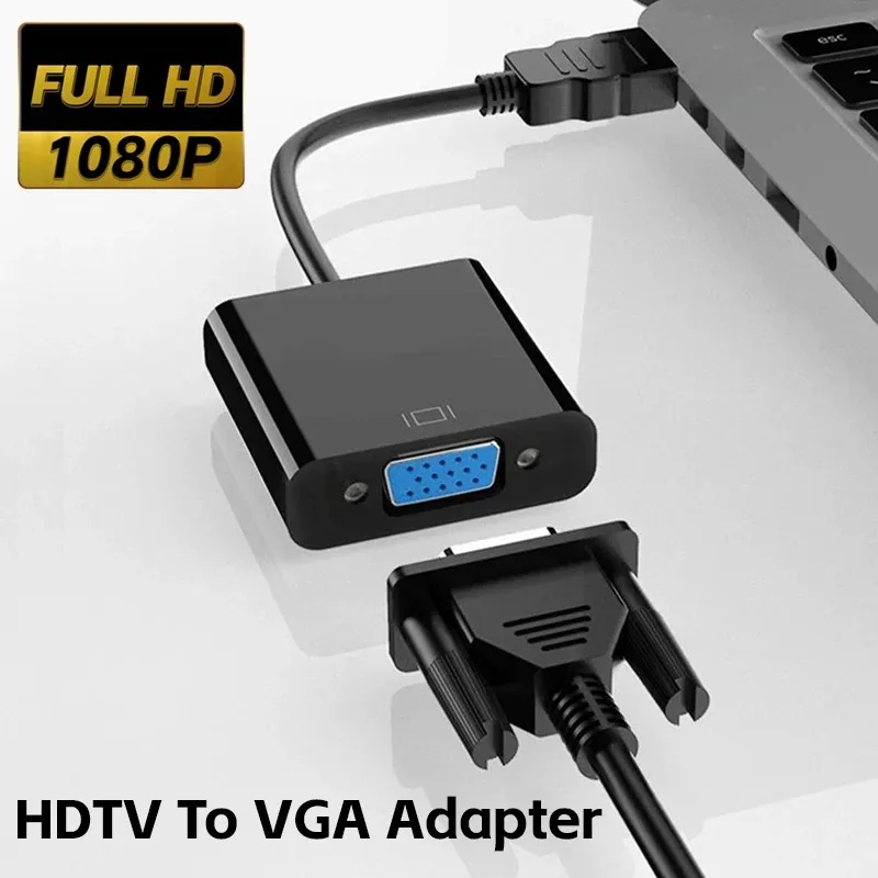HDTV-совместимый адаптер VGA 1080P Цифровой аналоговый HDTV-кабель папа-мама