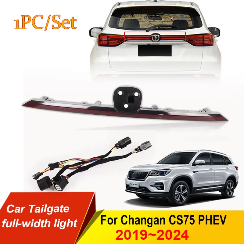 Фото Новые задние фонари для Changan CS75 PHEV MK1 2019-2024: центральные светодиодные фонари полной ширины для задней двери, автоаксессуары №1
