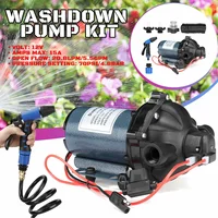 Washdown Deck Cleaning Water Pump Kit 12V High Rressure Water Flow 5.5GPM for RV Boat Marine Wash Self-Priming Cleaning Pump