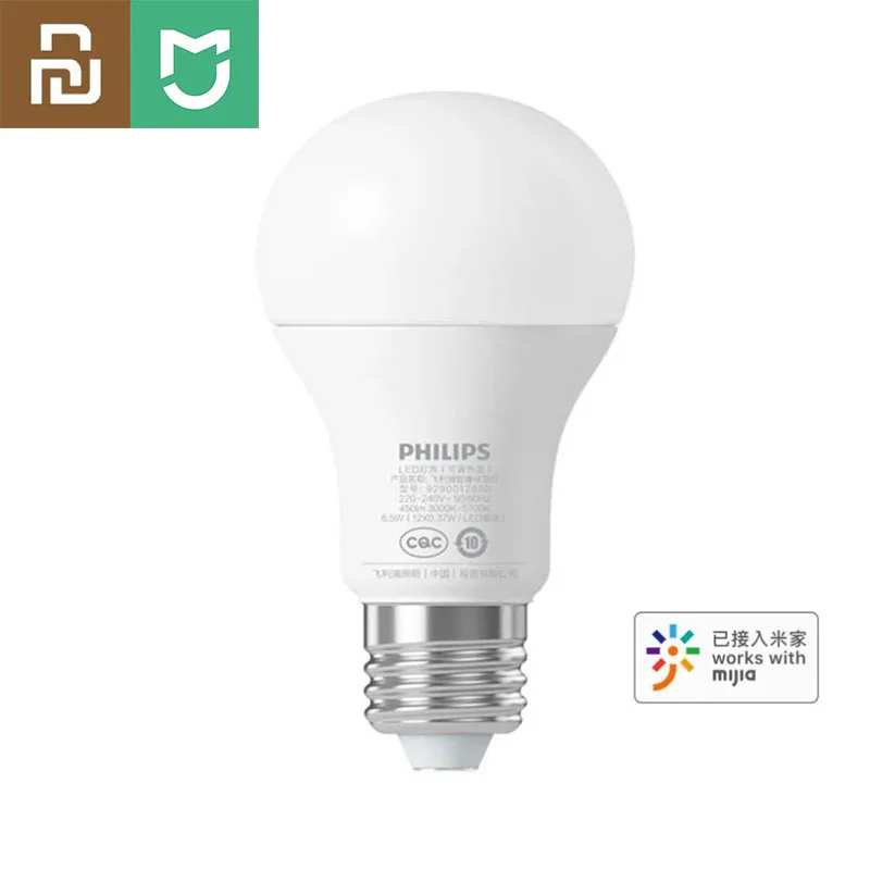 

NEW2022 Xiaomi Mijia APP Smart LED E27 Bulb Light WiFi Remote Group Control Cell Phone 3000k-5700k White Light Warm 6.5W Youpin