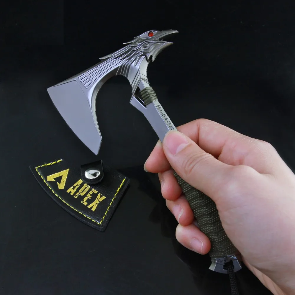 

Apex Hero Game Bloodhound Raven Bite Hand Axe Weapon Model Evil Spirit Blade Leather Version Toy Sword Children's Holiday Gift