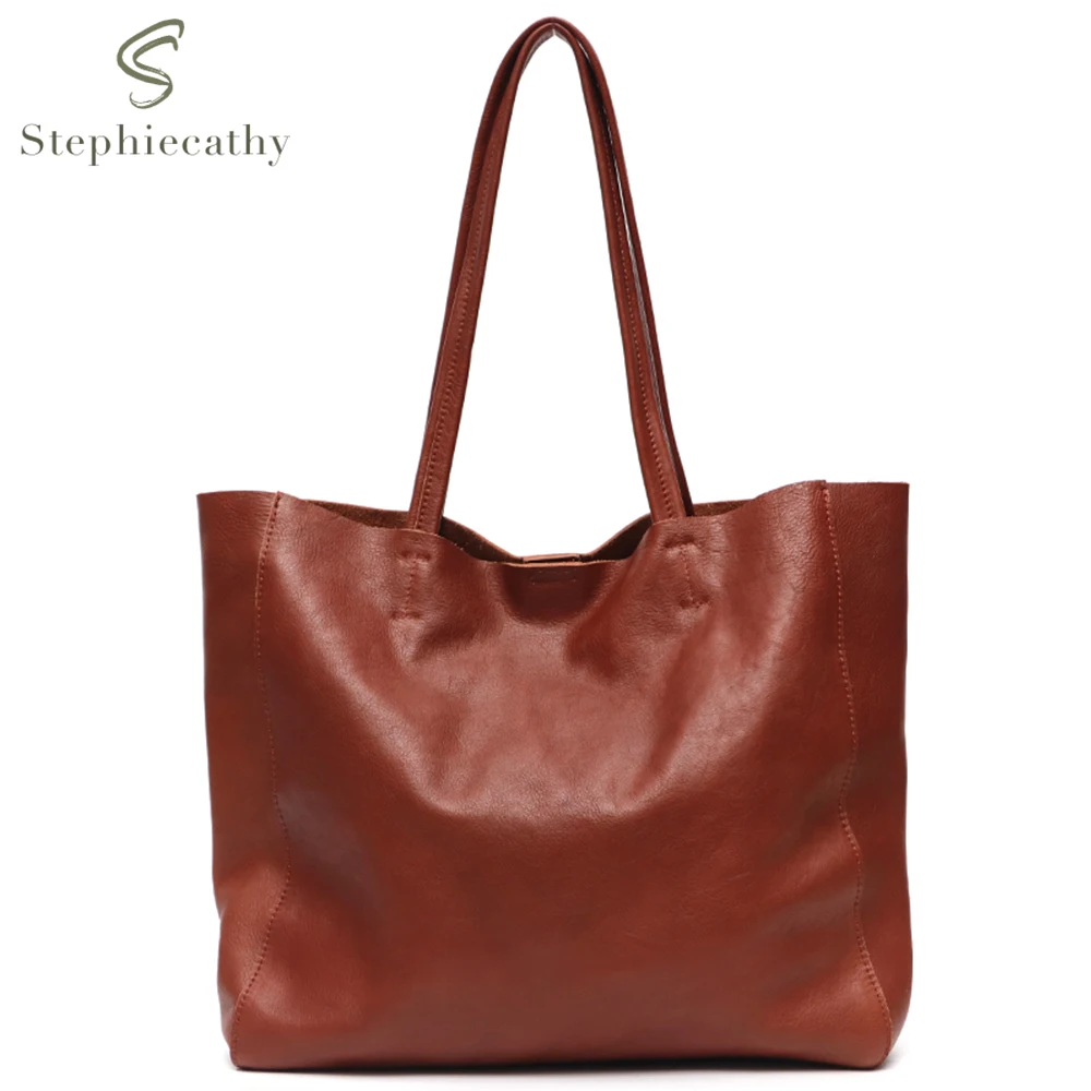 

SC Роскошная воловья большая сумка для женщин, винтажная мягкая натуральная кожа, сумки на плечо, Женские Ретро повседневные сумки, сумка для ноутбука