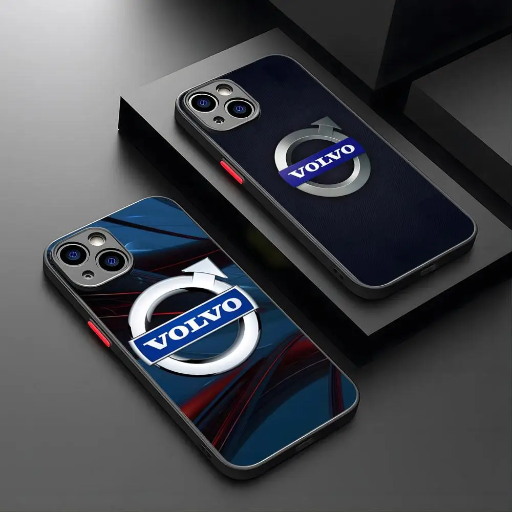 V-o-lvoes автомобильный чехол для телефона iPhone 15 модный 14 12 13 11 Pro XR XS Max Mini X 7 8 Plus