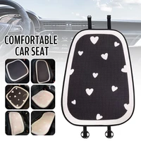 pink love heart washable car seat cushion 3d honeycomb mesh ice silk breathable seat cover backrest 4 seasons universal interior