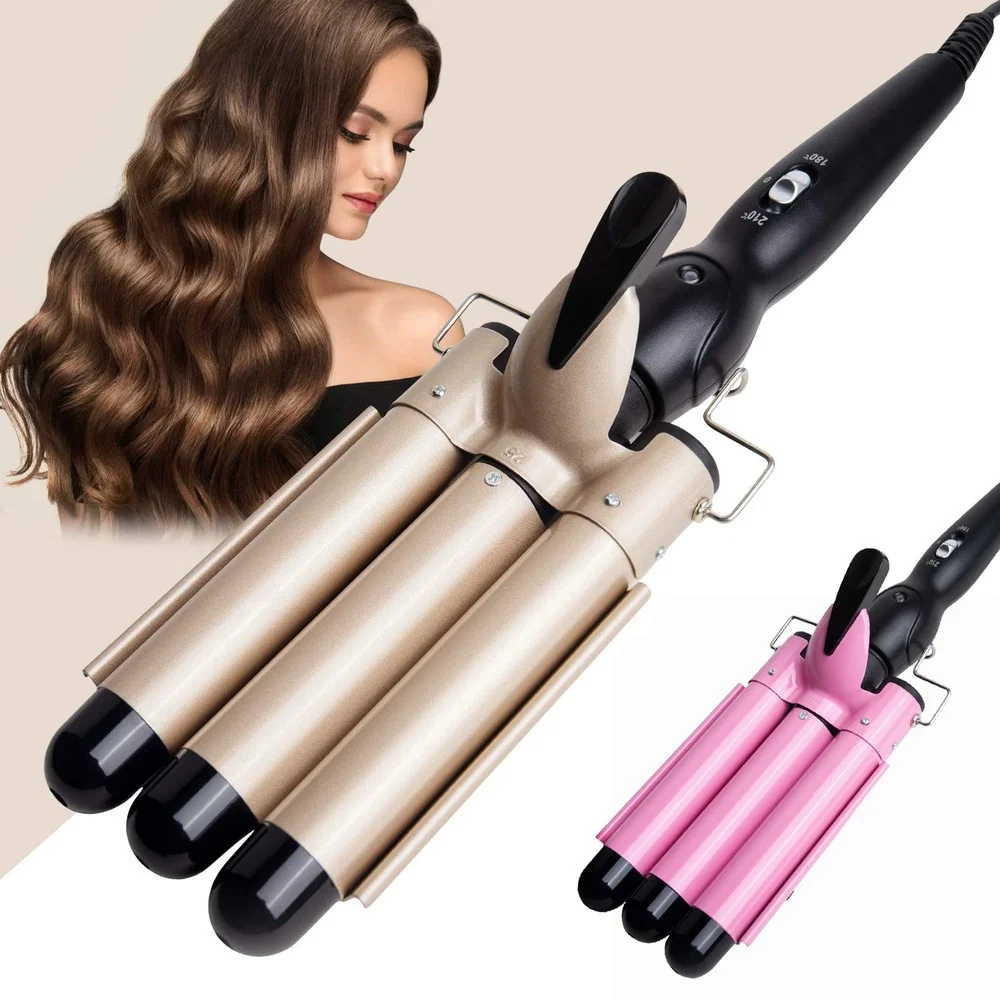 

20/32mm Hair Curler Triple Barrels Ceramic Hair Curling Iron Professional Hair Waver Tongs Styler Tools for All Hair Types