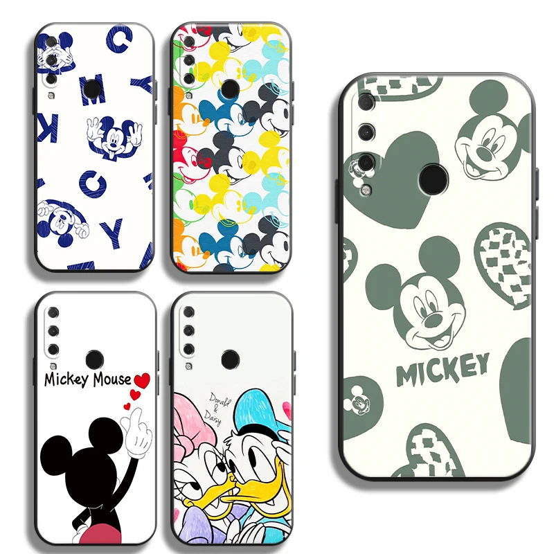 

Disney Cartoon Phone Case For HUAWEI Honor 8X 9X 10X Lite ShockProof Black Original Carcasa Liquid Silicon TPU Back Protective