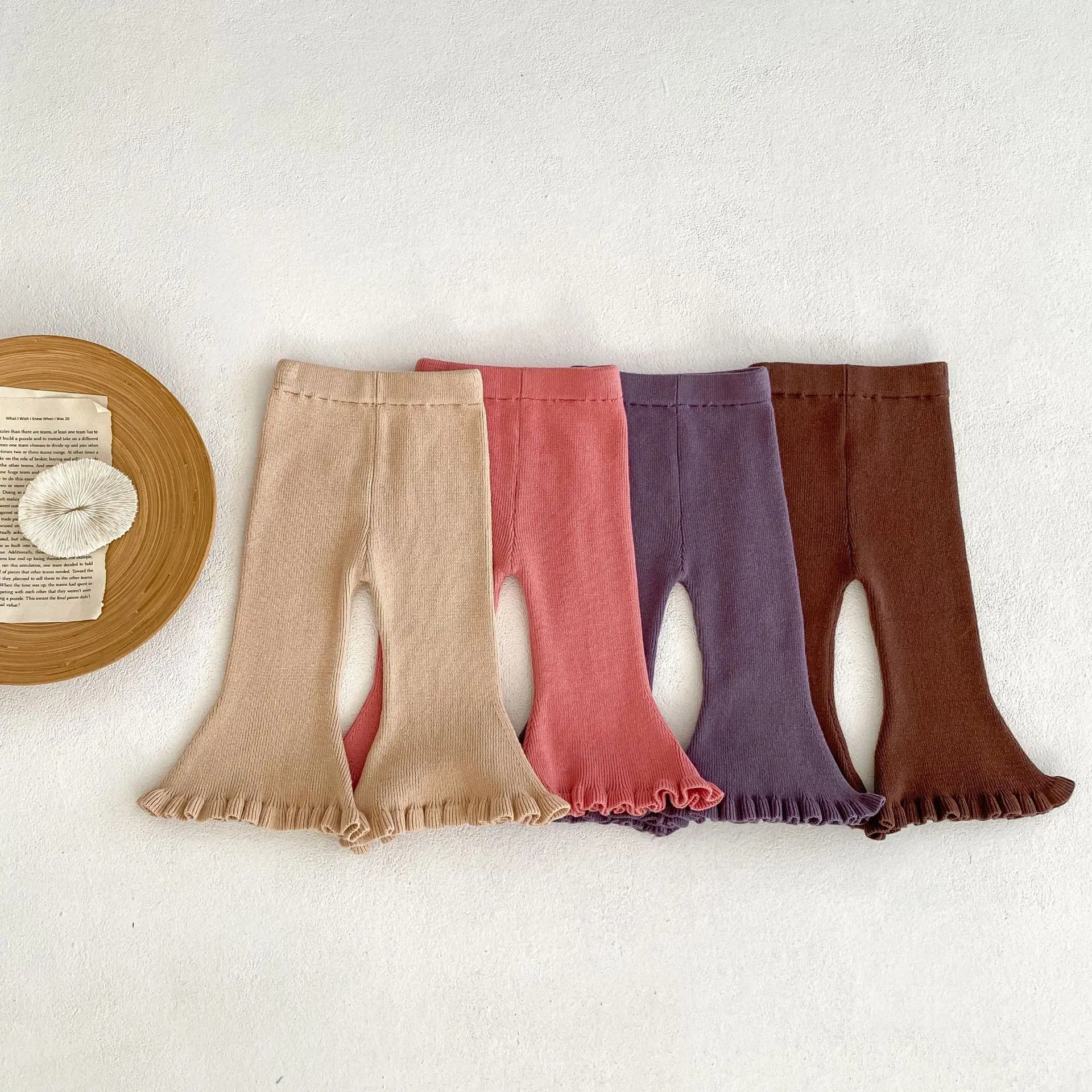 Новые модные Универсальные шерстяные трикотажные брюки для младенцев и девочек