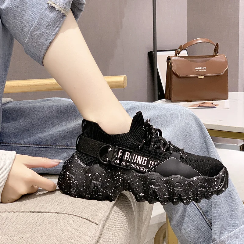 

Chunky Sole Sneakers For Women Casual Elegant Casual Walking Harajuku Sports Shoes