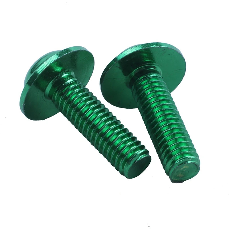 

60 Pcs Green Aluminum Alloy Motorcycle Hexagonal Bolts Screws M6