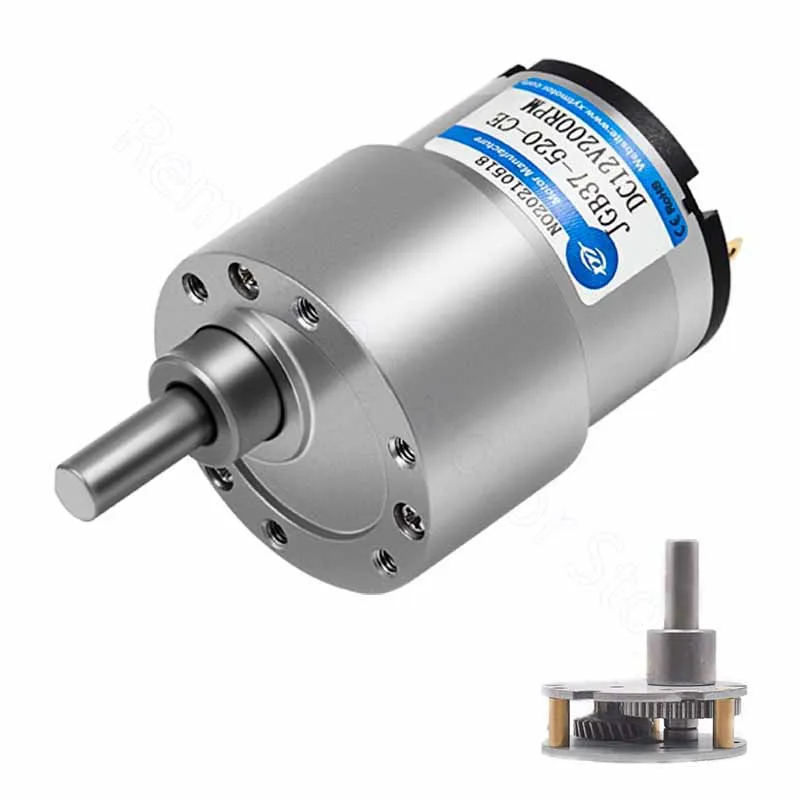 

DC6V 12V 24V Gear Motor 7-1600RPM CW CCW Speed Reduction Gearbox Motors JGB37-520 Electric Engine DIY Accessories Car Boat Model