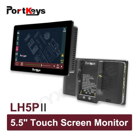 Монитор Portkeys LH5PII с сенсорным экраном 5,5 дюйма Full HD 4K HDMI для камеры BMPCC4/6K Canon Sony Panasonic Z CAM