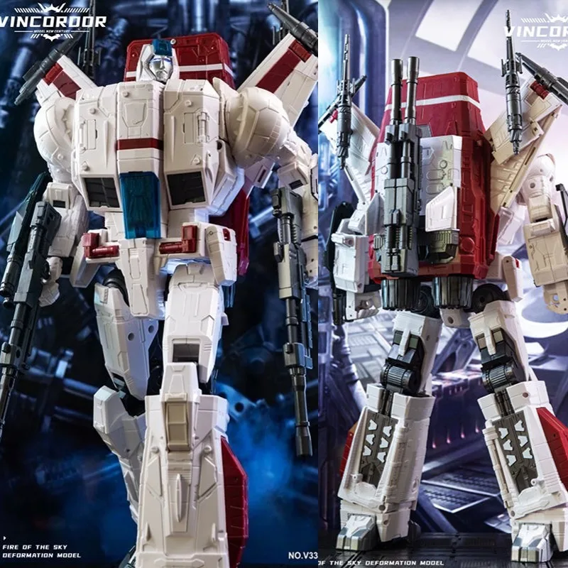 【IN STOCK】Vincoroor Transformation V3306 V33-06 Jetfire Skyfire Oversize Siege Series G1 Action Figure KO Robot Toys