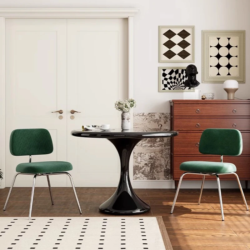 Современный простой обеденный стул из нержавеющей стали скандинавский