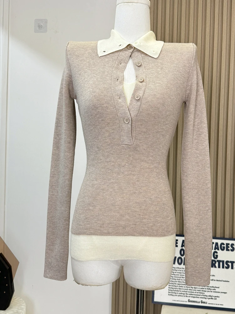 Зимний женский винтажный поддельный свитер из двух предметов со старыми