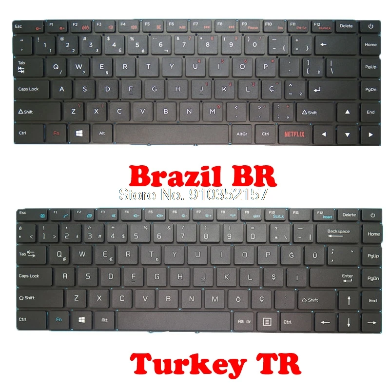 Laptop BR TR Layout Keyboard For Positivo Motion C41 C41TCI 