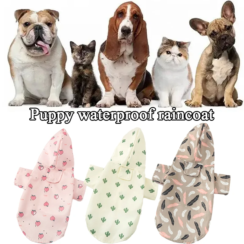 

Dog Raincoat Waterproof Raincoat Harness Small Dog Waterproof Dog Puppy Clothes Small Dog Raincoat Printing Waterproof With Hats