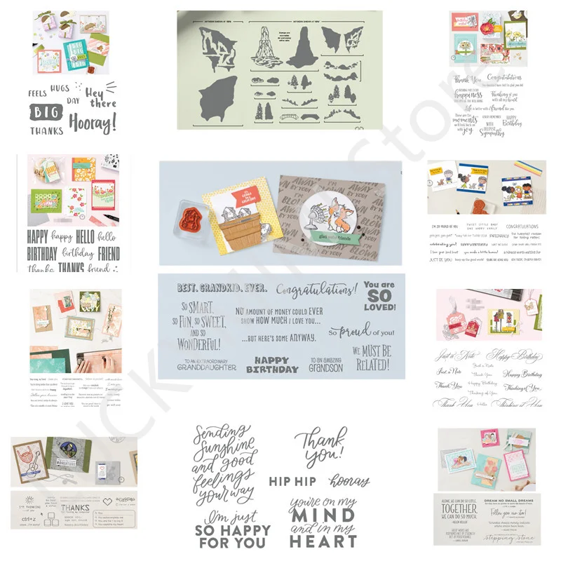 

2022 New Clear Silicone Stamps For DIY Birthday Greeting Card Marking Scrapbooking Seal Crafts Supplies No Metal Cutting Dies
