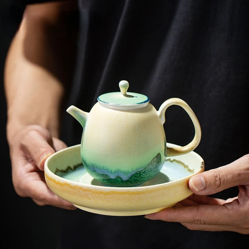 Clear Water Firewood Dragon Egg Teapot Kung Fu Tea Set Ball Hole Filter Teapot Household Ceramics Teapot Teacup Tea Infuser