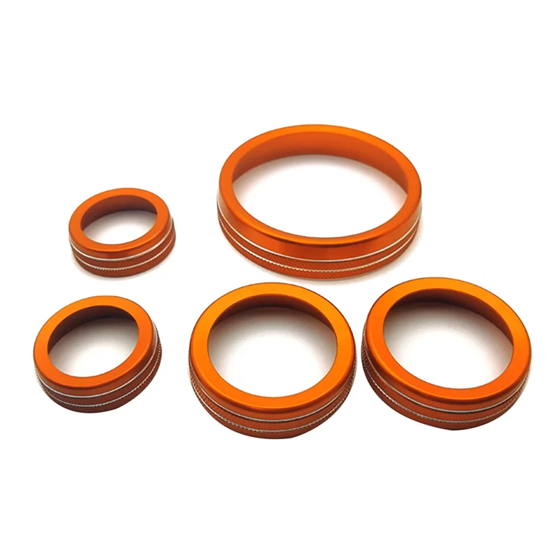 

Air Conditioner Headlight Switch Knob 4WD Wheel Drive Trailer Gear Switch Knob Cover for 21-22 Ford Bronco 5PCS Orange