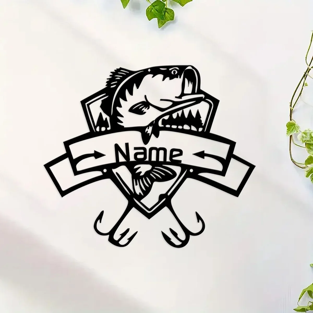 Персонализированная металлическая табличка для рыбалки