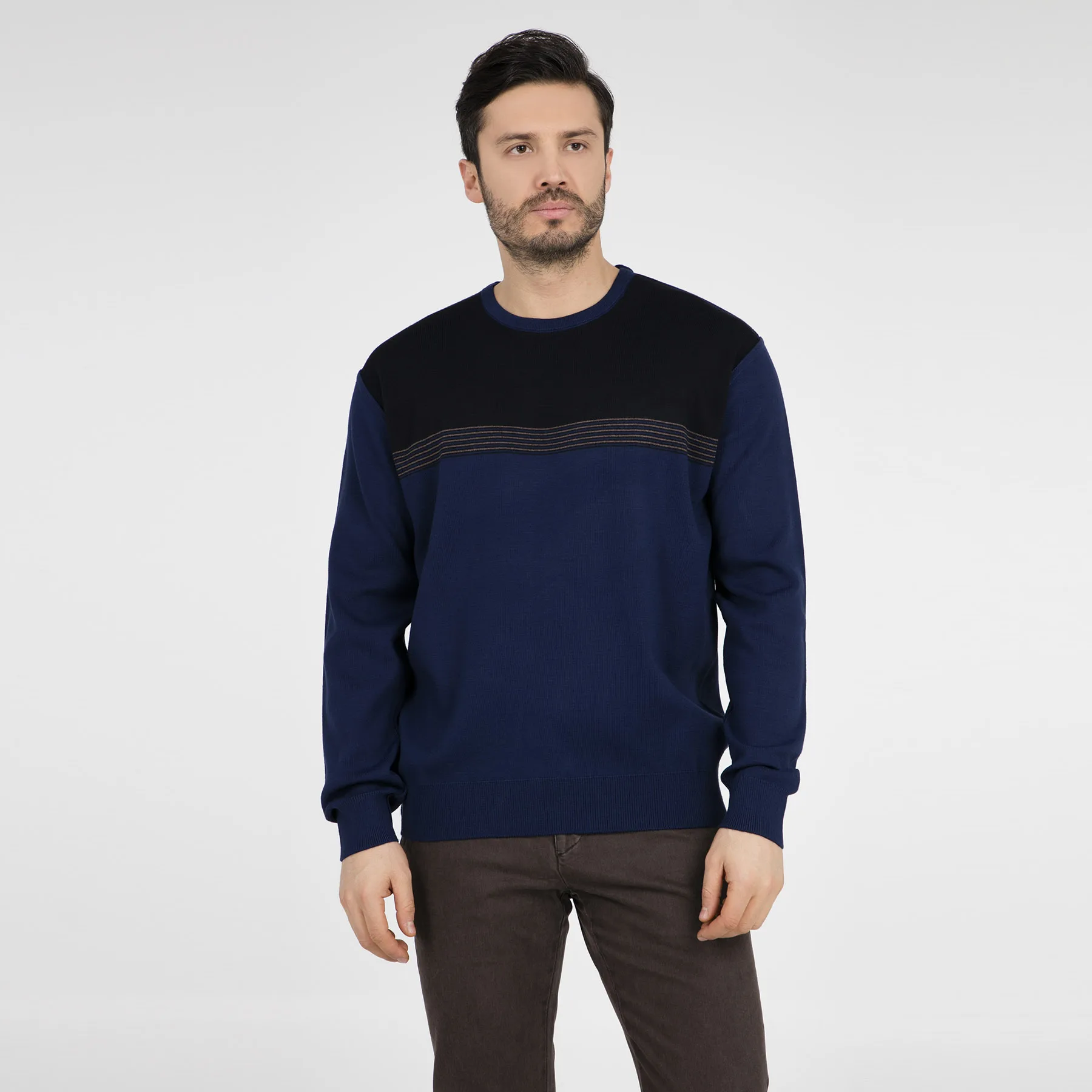 BURATTI Crew Neck Sweater Men 2020 Spring Autumn High Quality Male 'S Fashion Pullover 447010 | Мужская одежда